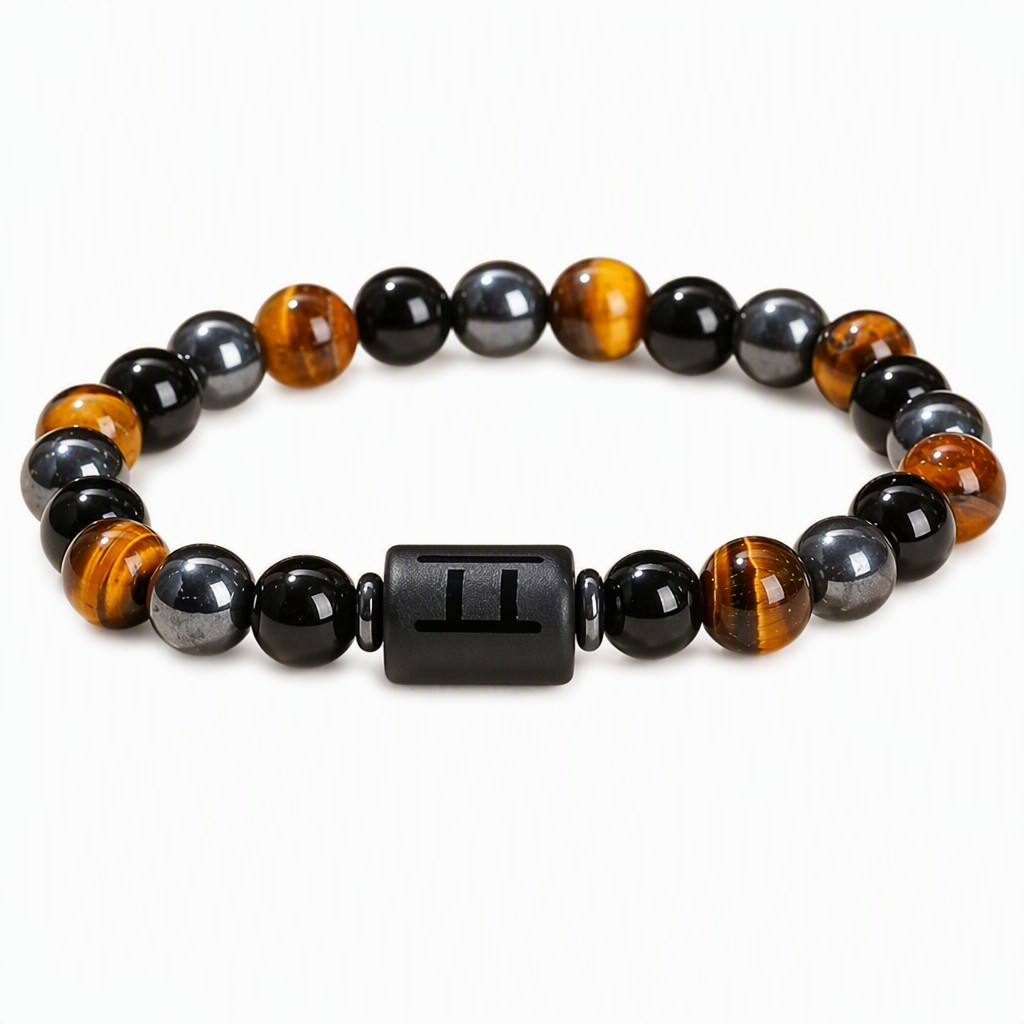 Gemini Zodiac Symbol Beaded Bracelet