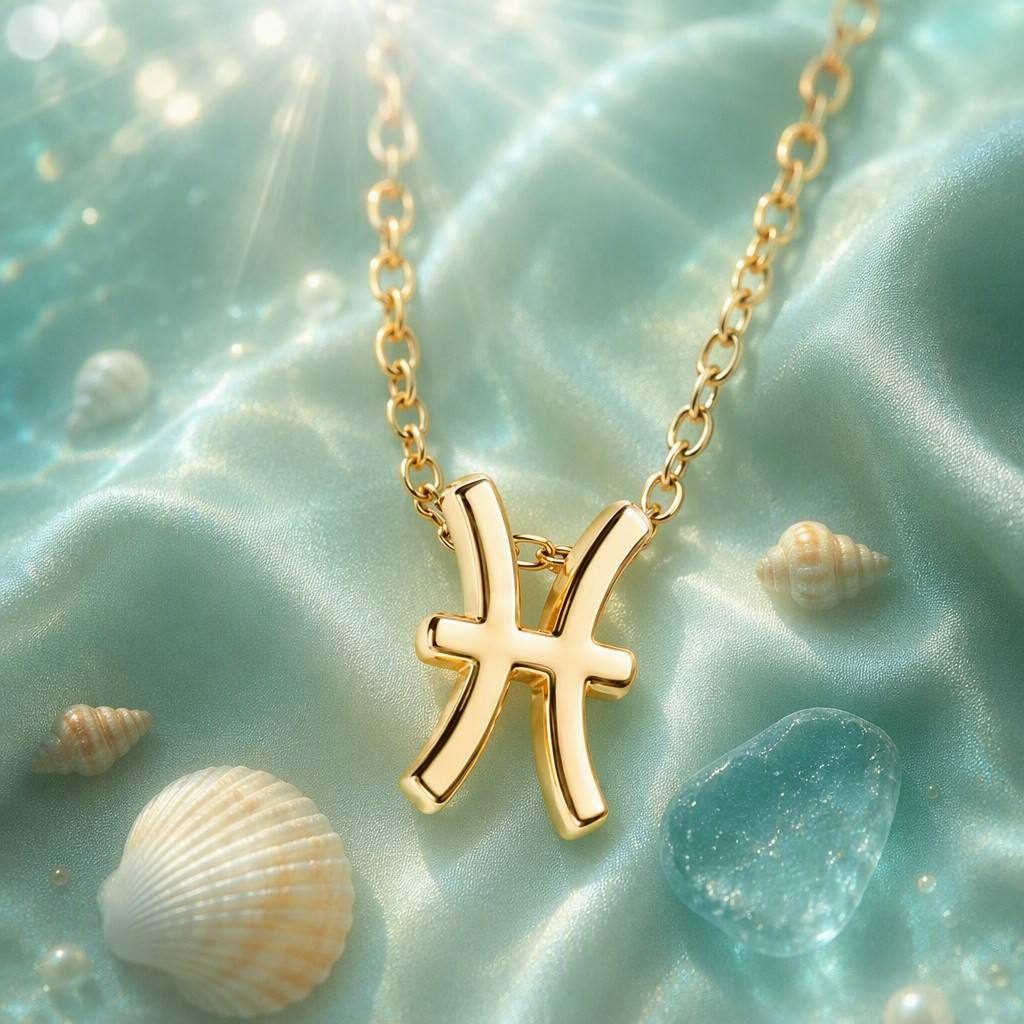 Pisces Zodiac Sign Necklace — styled