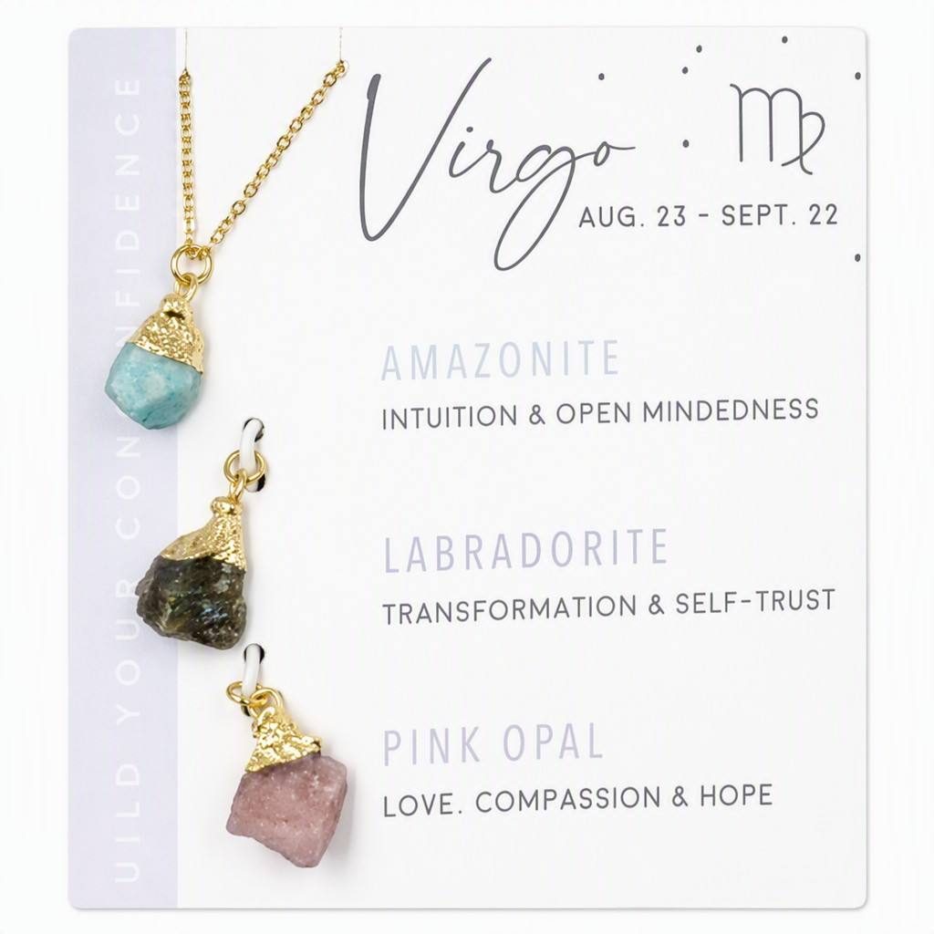 Virgo Zodiac Birthstone Necklace