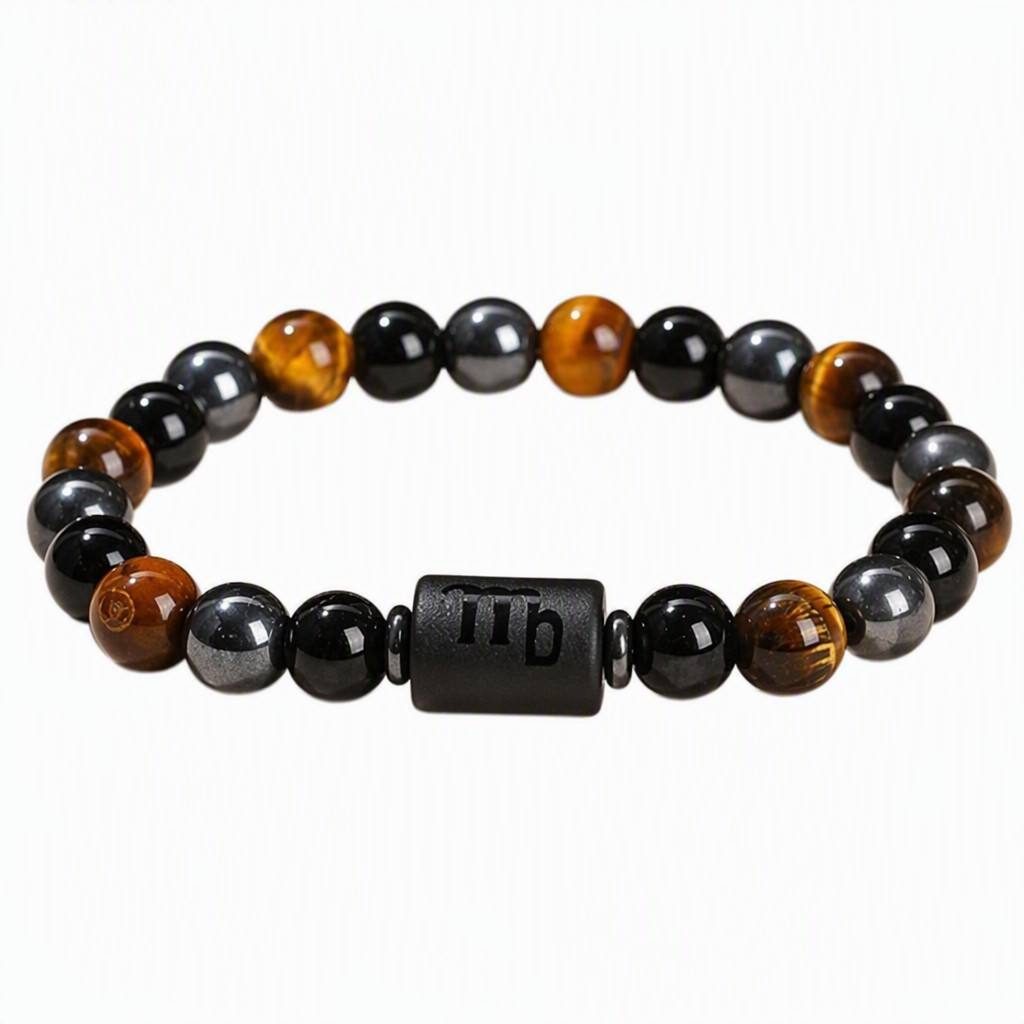 Virgo Zodiac Symbol Beaded Bracelet