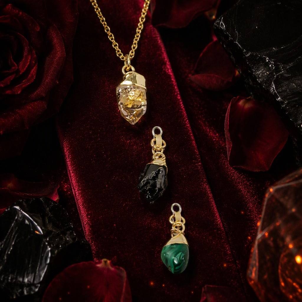 Scorpio Zodiac Birthstone Necklace — styled