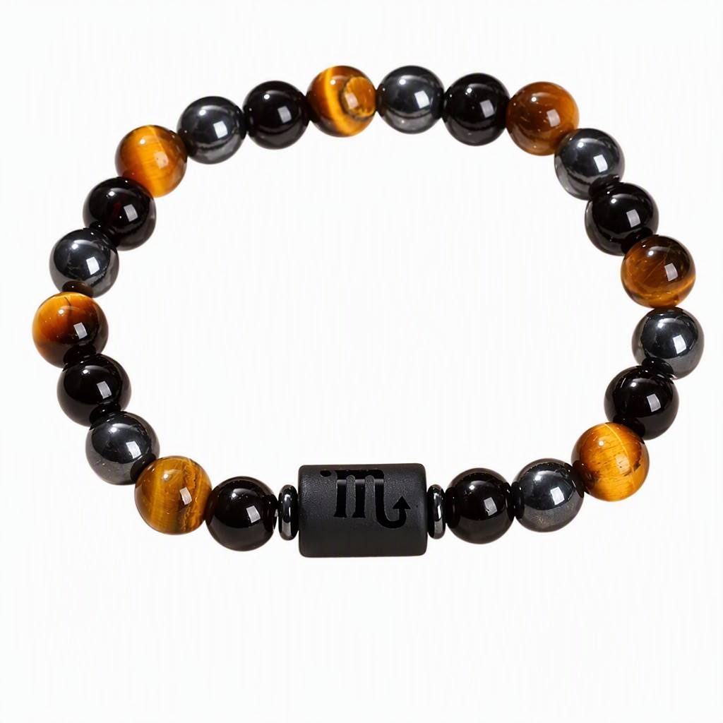 Scorpio Zodiac Symbol Beaded Bracelet