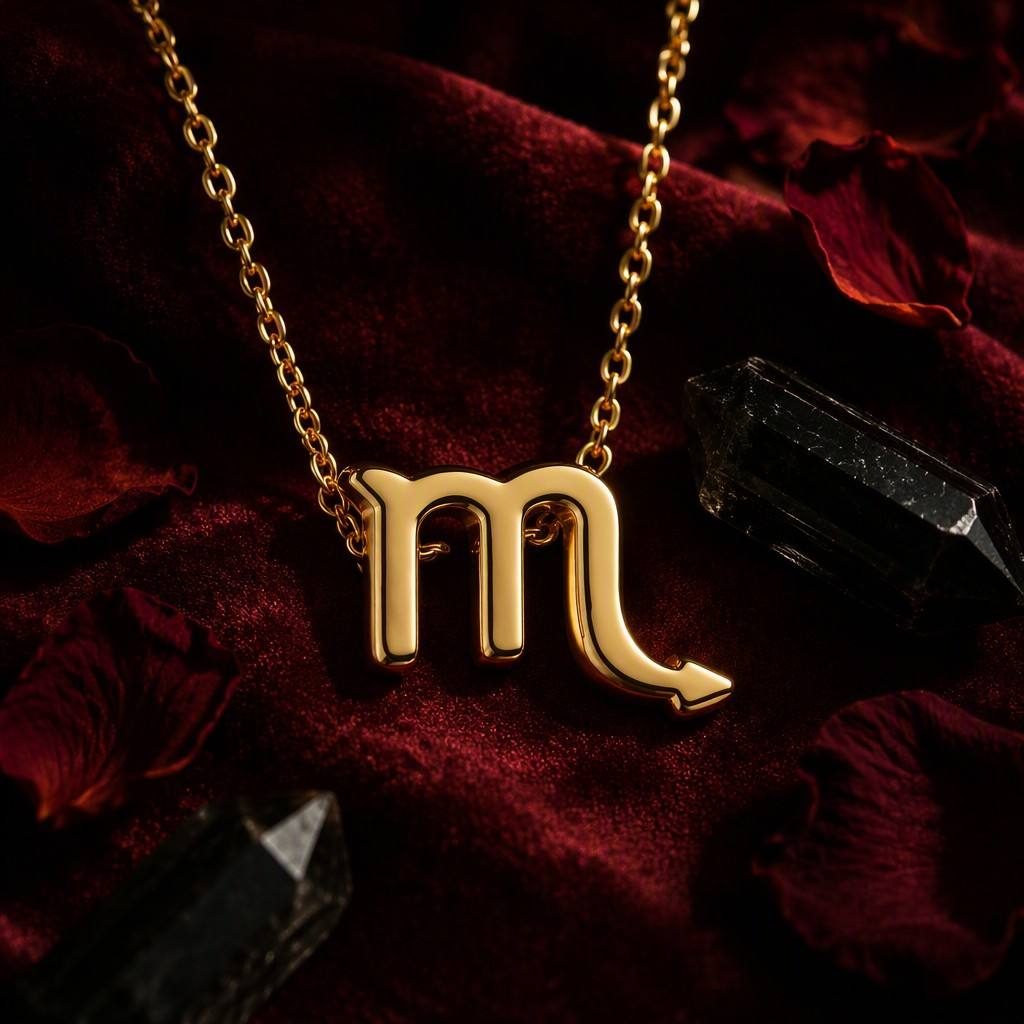 Scorpio Zodiac Sign Necklace — styled
