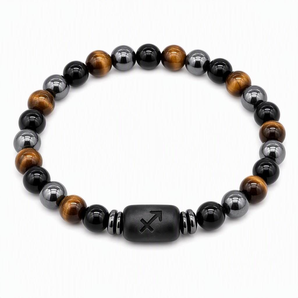 Sagittarius Zodiac Symbol Beaded Bracelet
