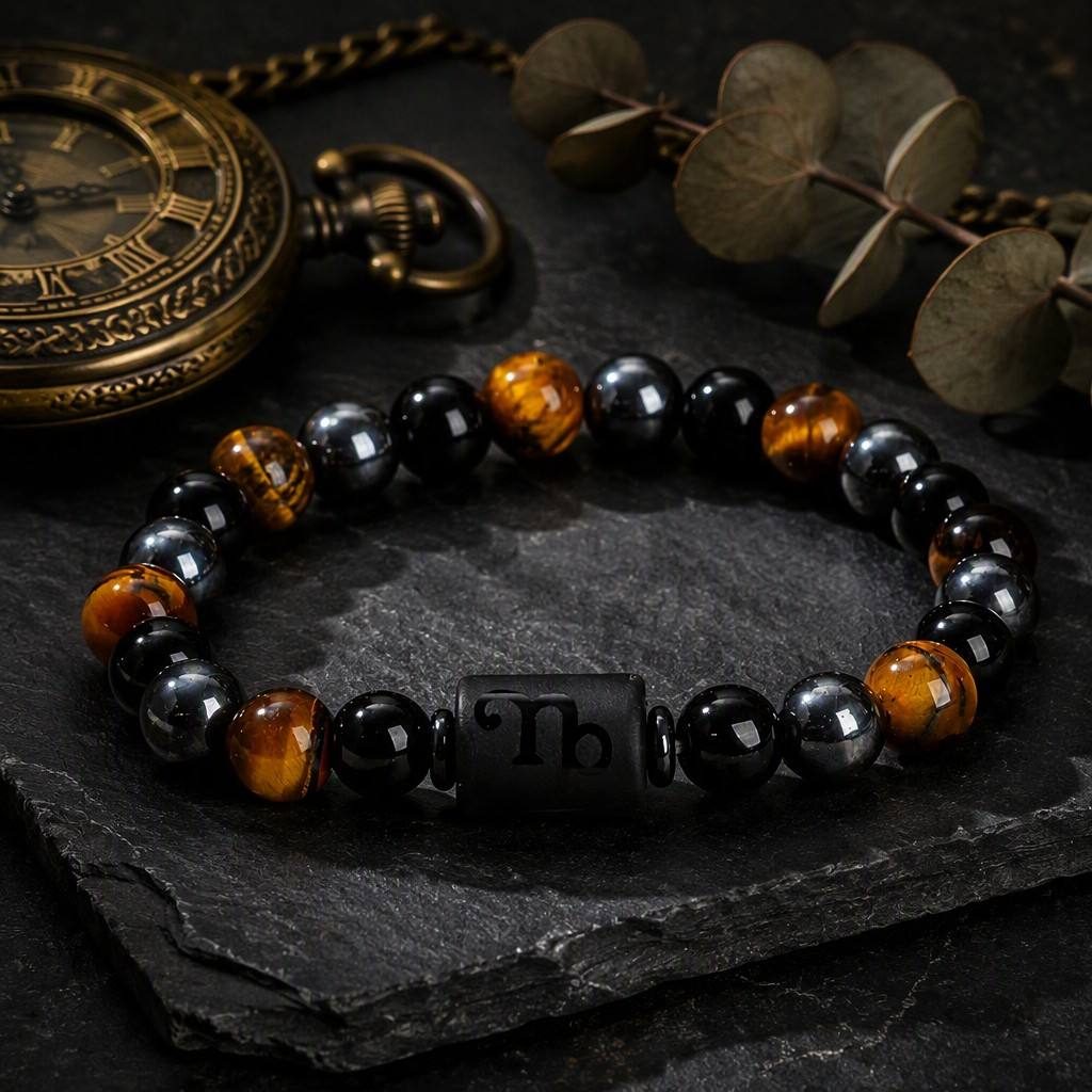 Capricorn Zodiac Symbol Beaded Bracelet — styled