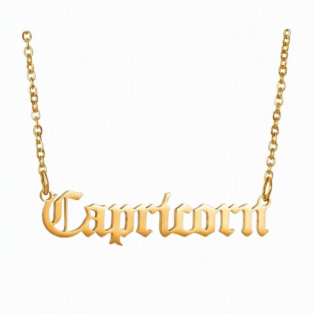 Capricorn Zodiac Name Necklace
