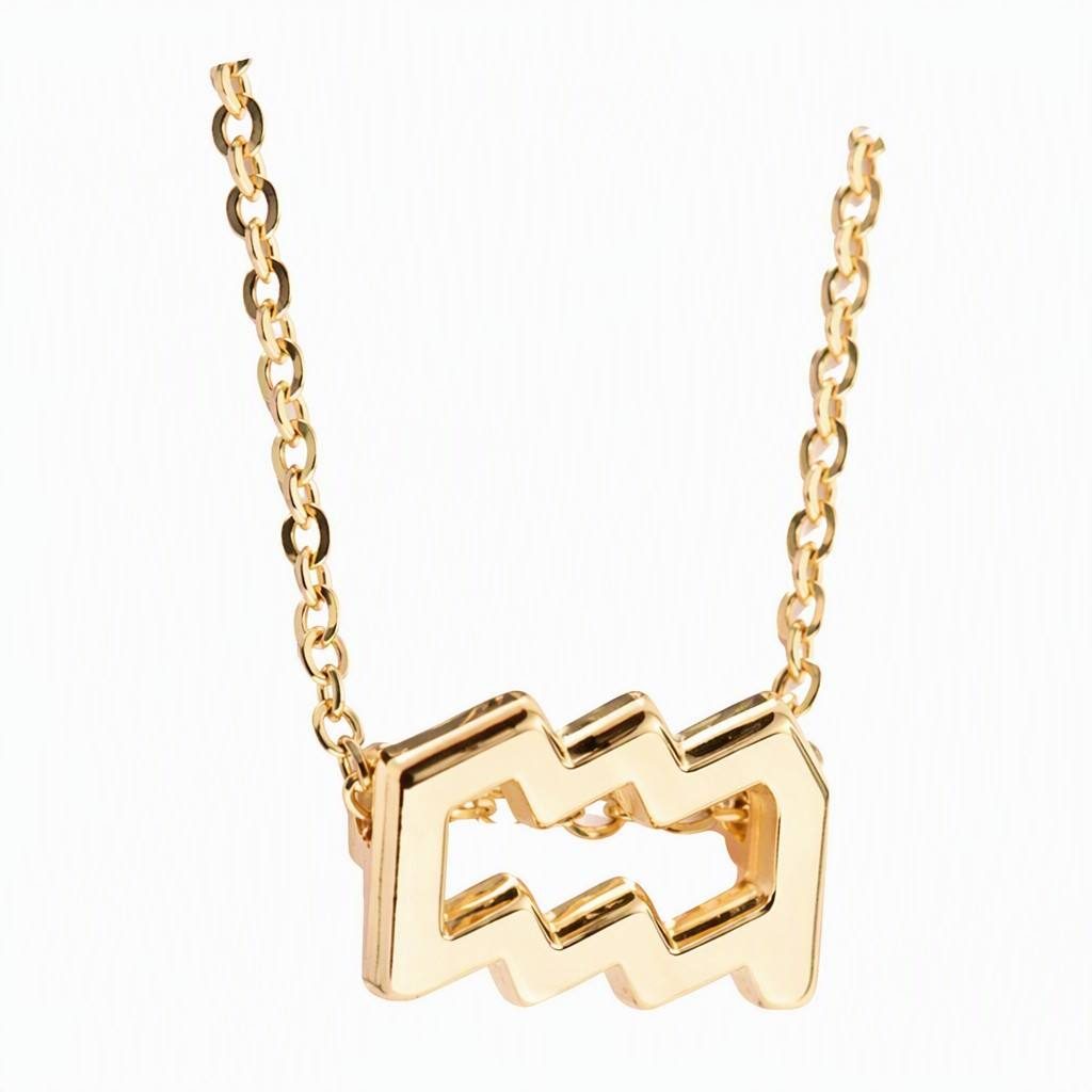 Aquarius Zodiac Sign Necklace