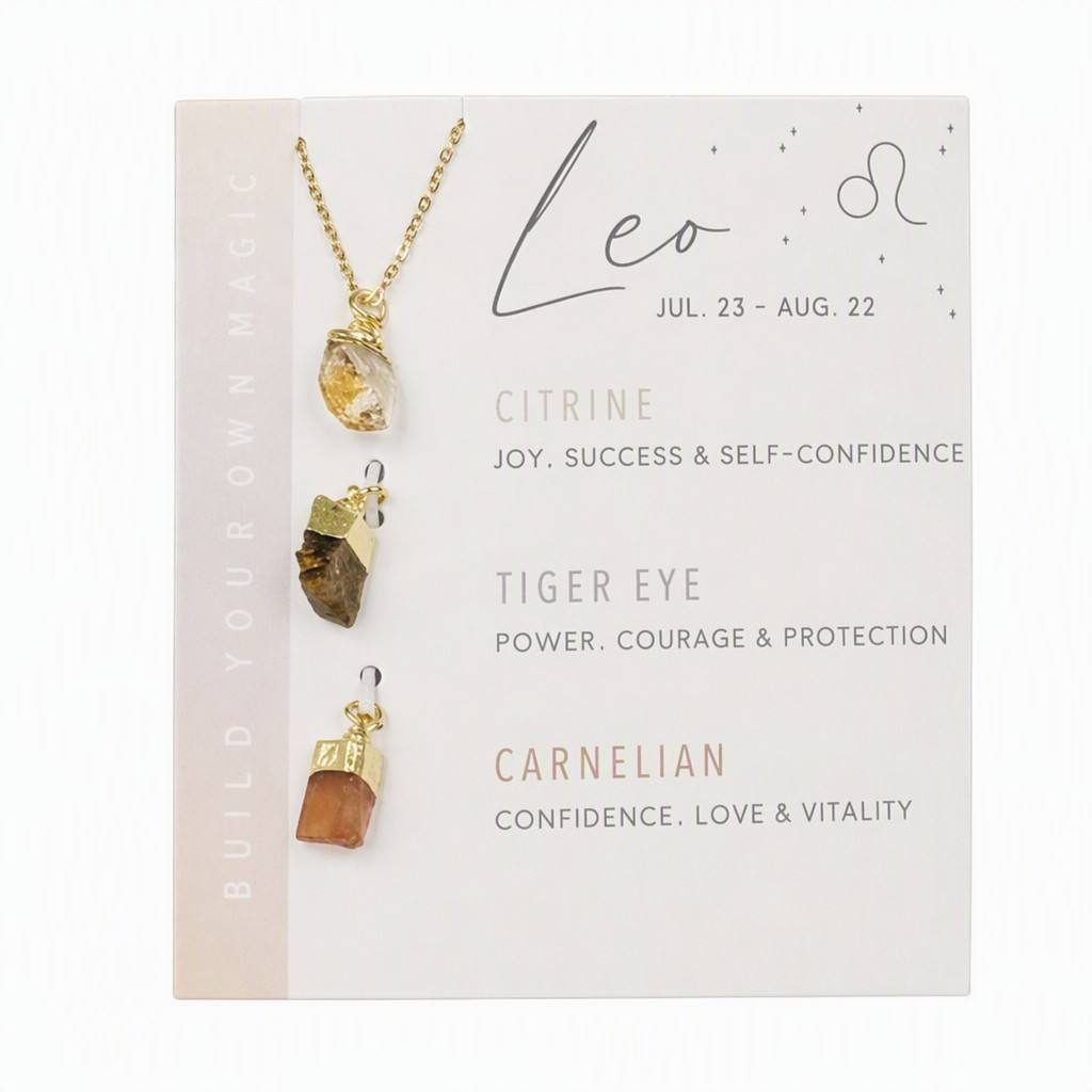 Leo Zodiac Birthstone Necklace