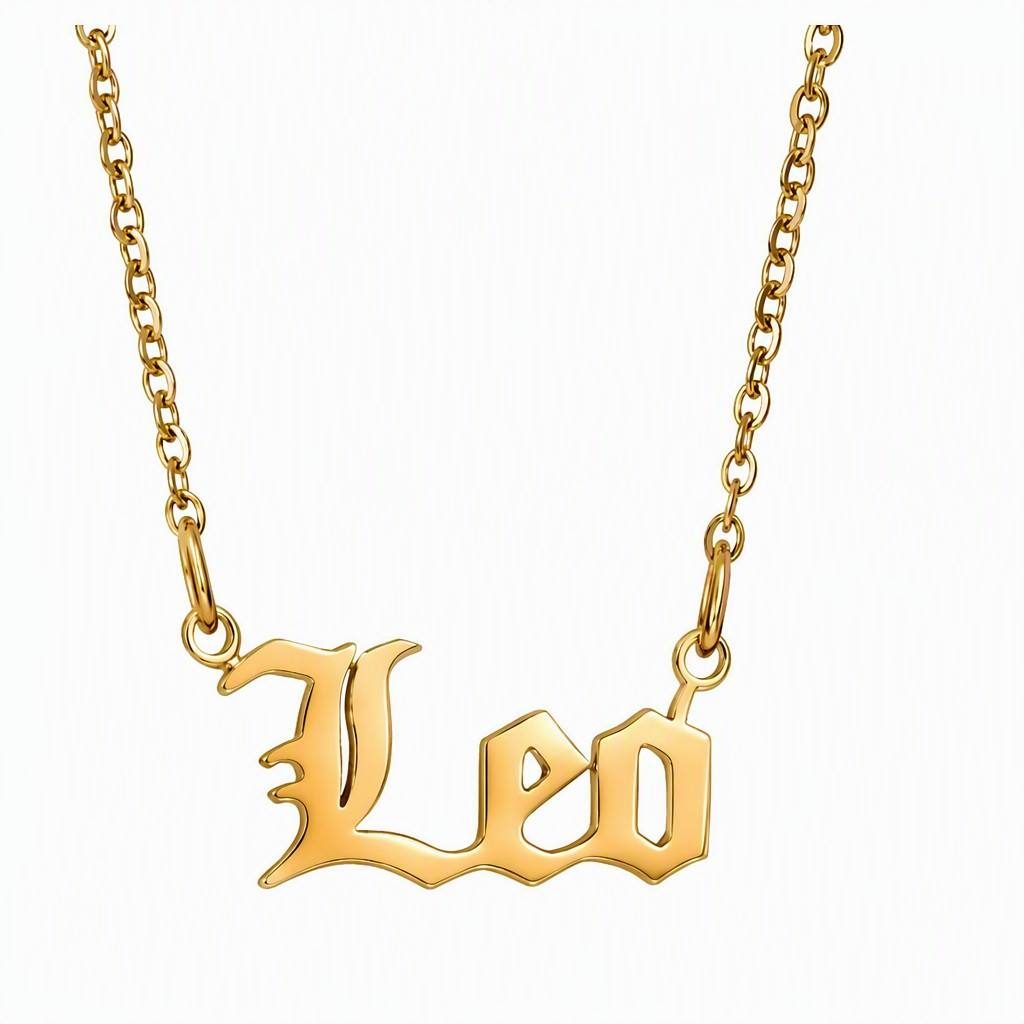 Leo Zodiac Name Necklace