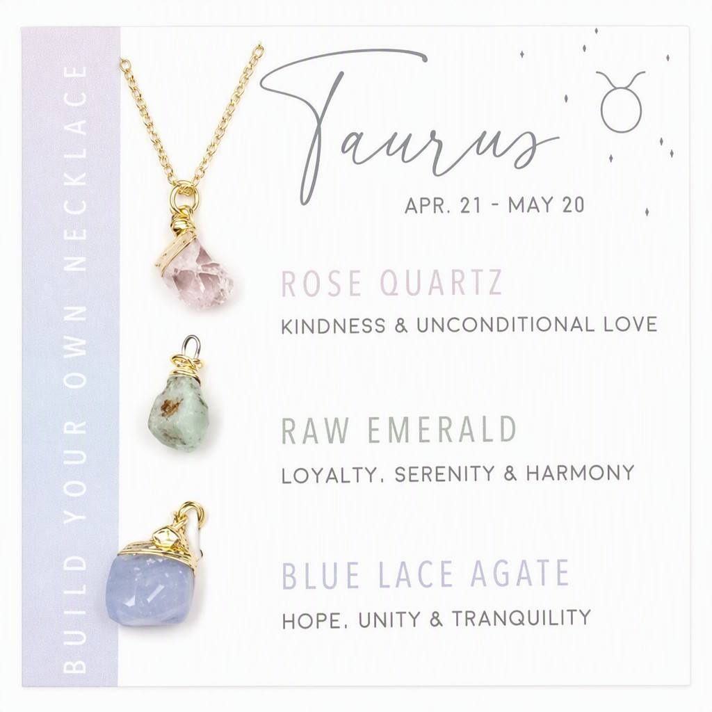 Taurus Zodiac Birthstone Necklace