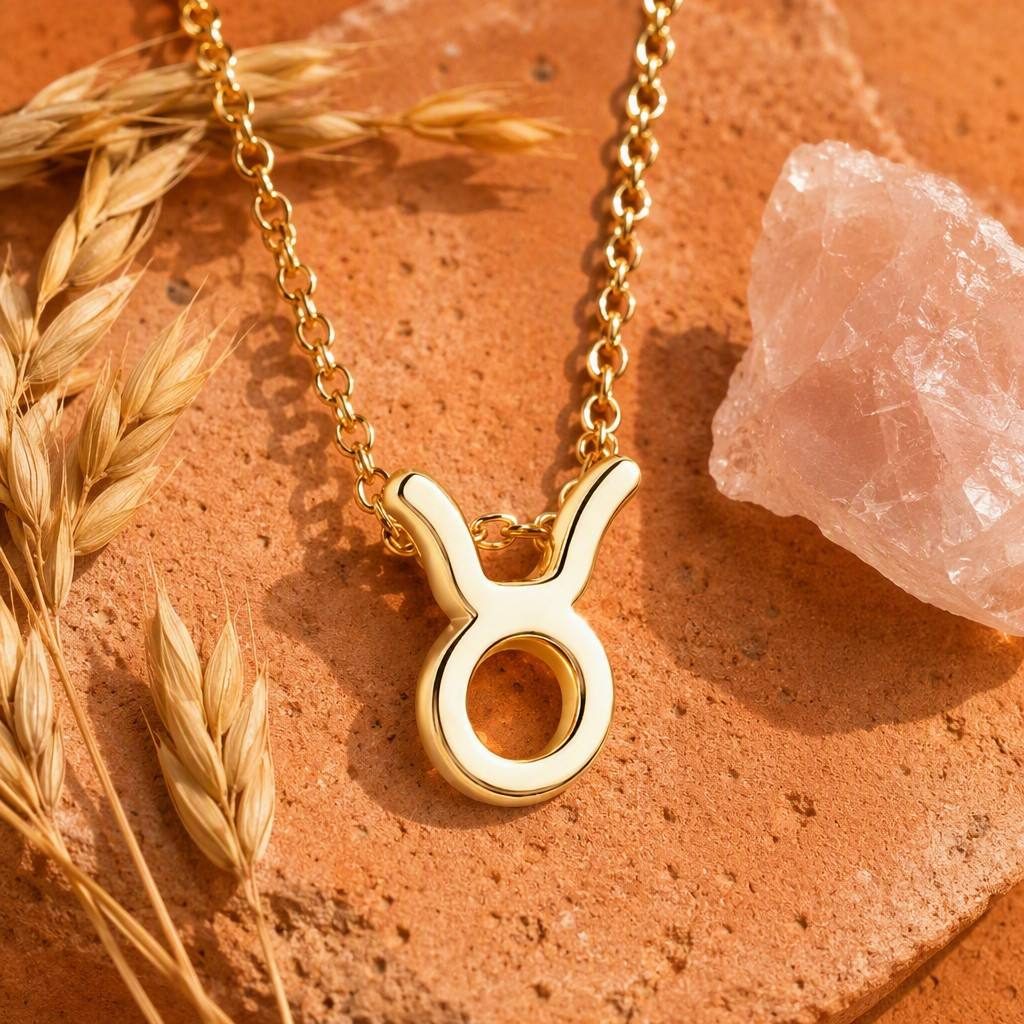 Taurus Zodiac Sign Necklace — styled
