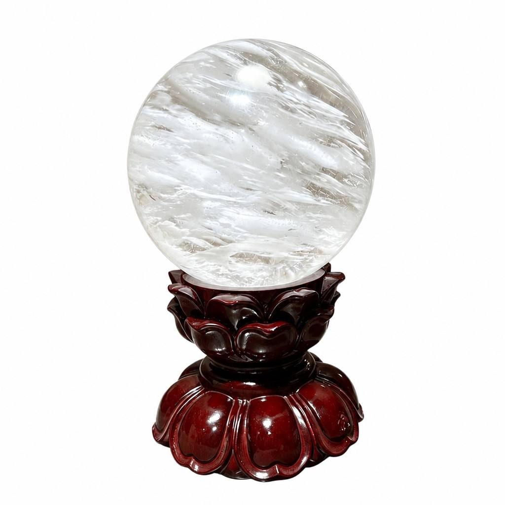 White Phantom Serene Crystal Sphere