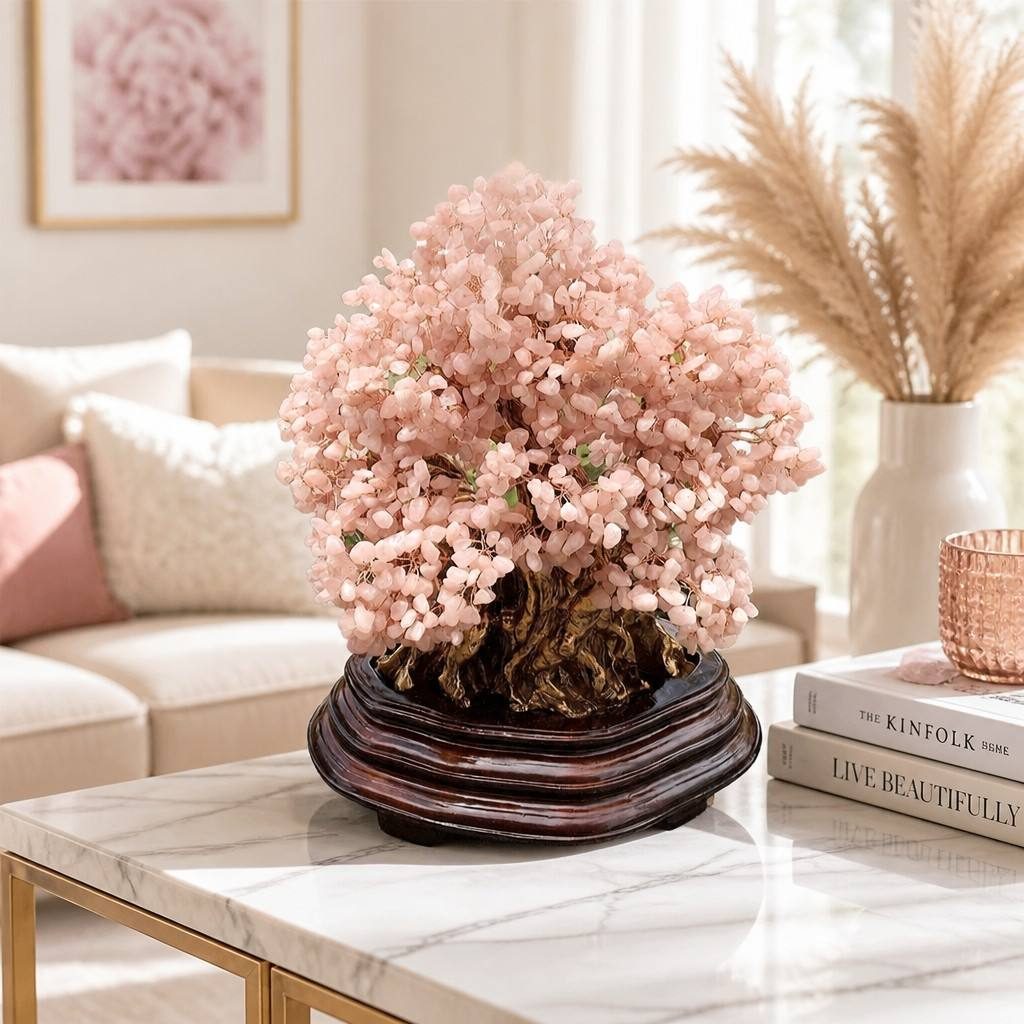 Rose Quartz Money Tree For Love And Relationships — alternate view