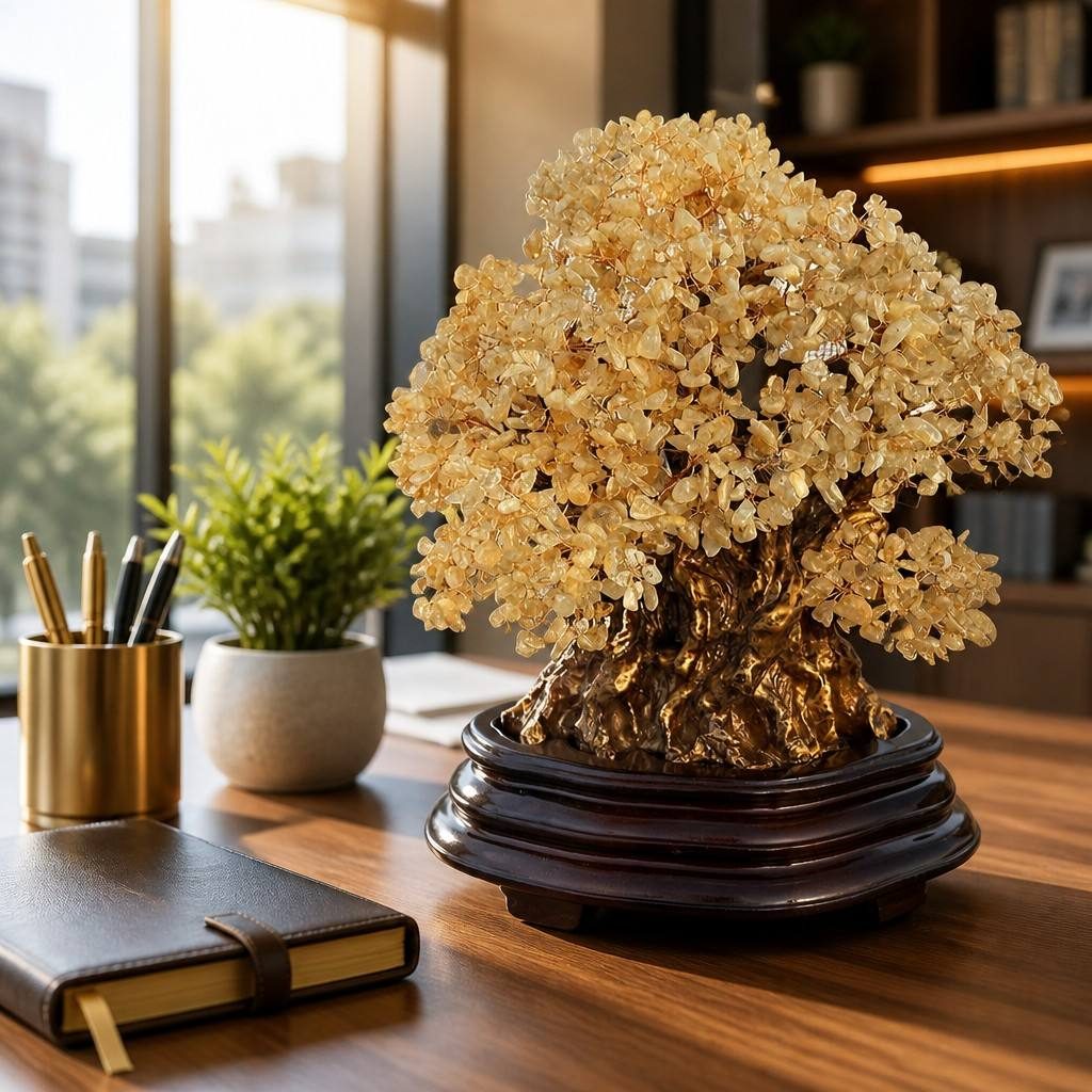 Citrine Money Tree For Wealth And Career — styled