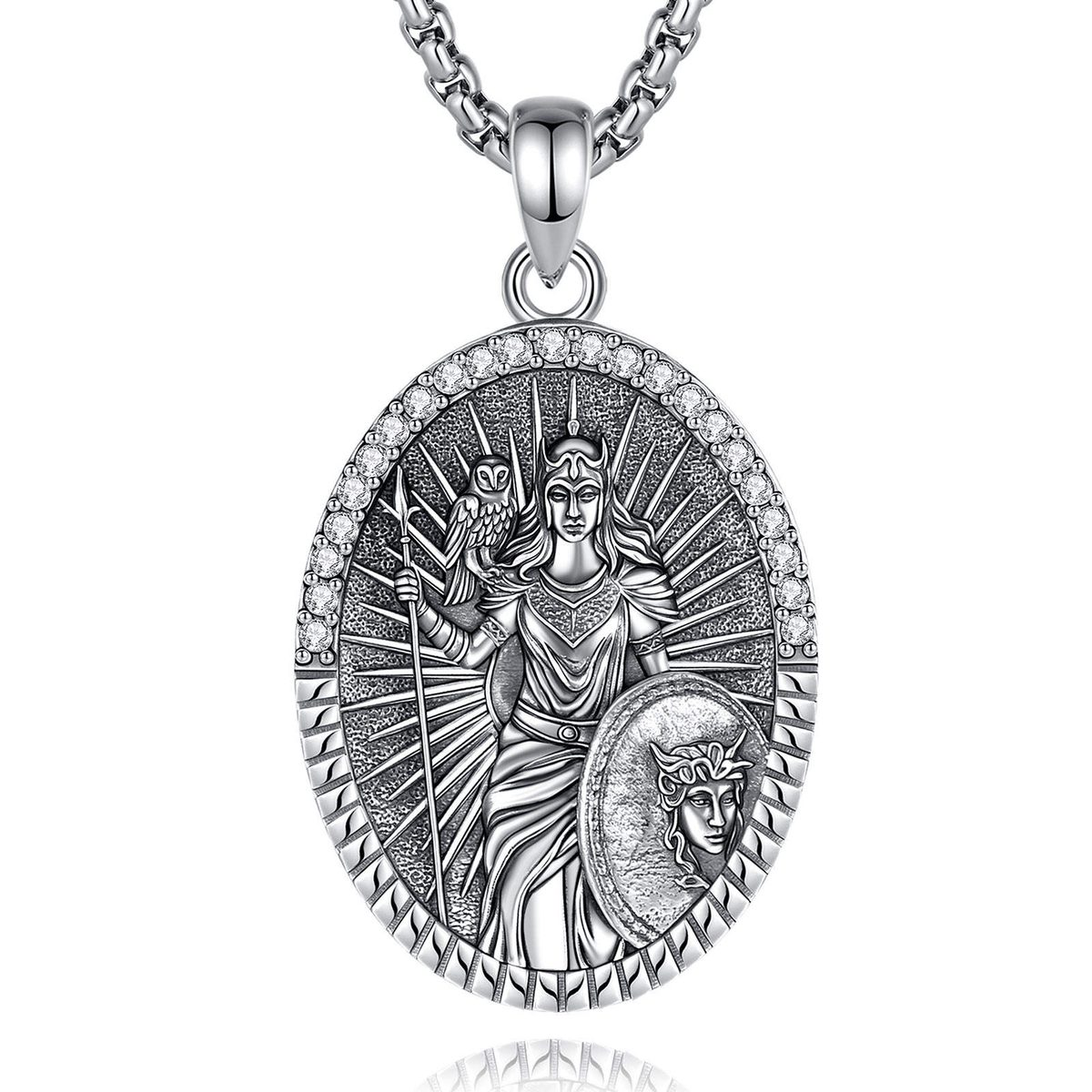 Athena Wisdom Goddess Owl Coin Necklace