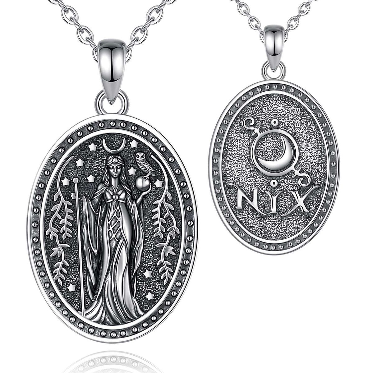 Greek Night Goddess Nyx Star Amulet Necklace