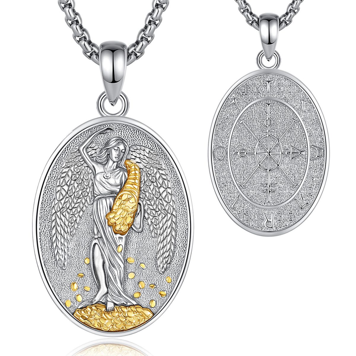 Greek Fortune Goddess Tyche Amulet Necklace