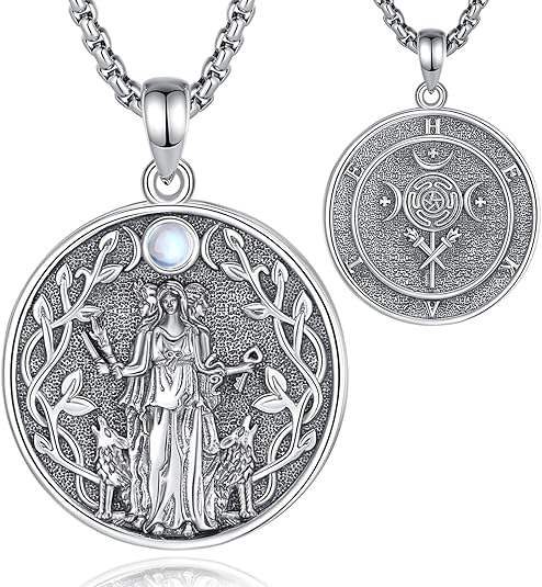 Greek Moon Goddess Hecate Amulet Necklace