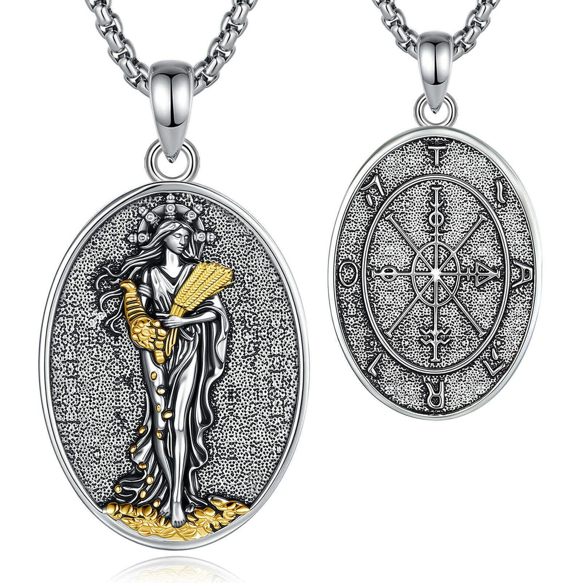 Virgo Greek Harvest Goddess Demeter Amulet Necklace