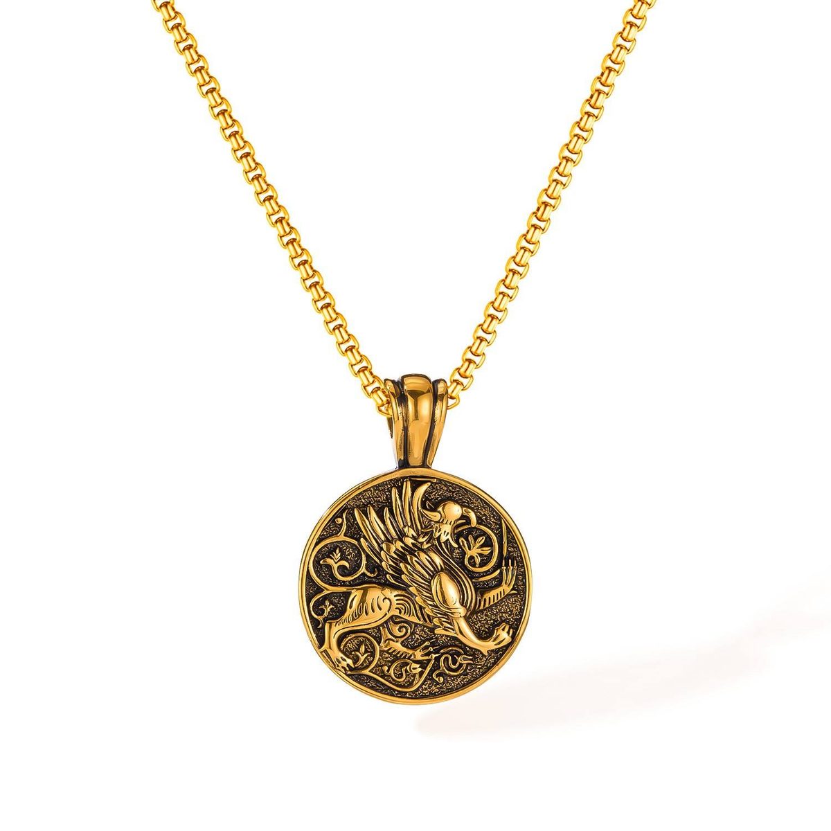 Greek Myth Griffin Guardian Amulet Necklace