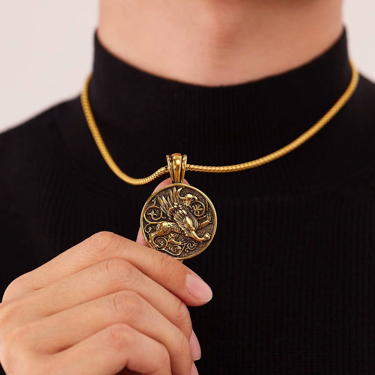 Greek Myth Griffin Guardian Amulet Necklace — alternate