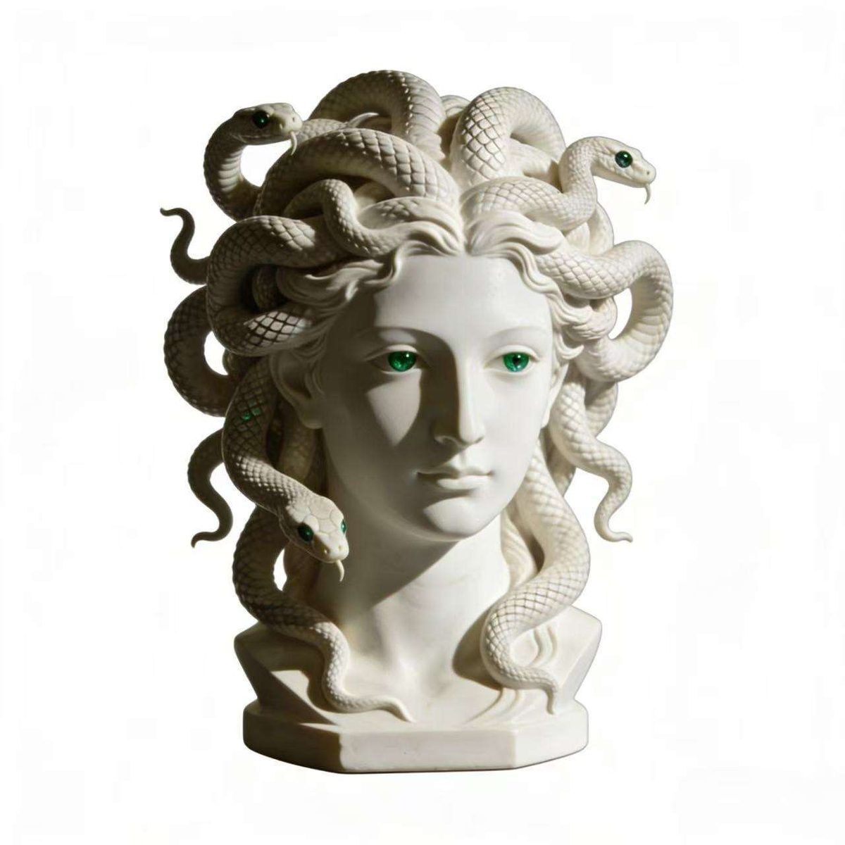 Medusa Head Bust Sculpture Vintage Greek Decor Statue