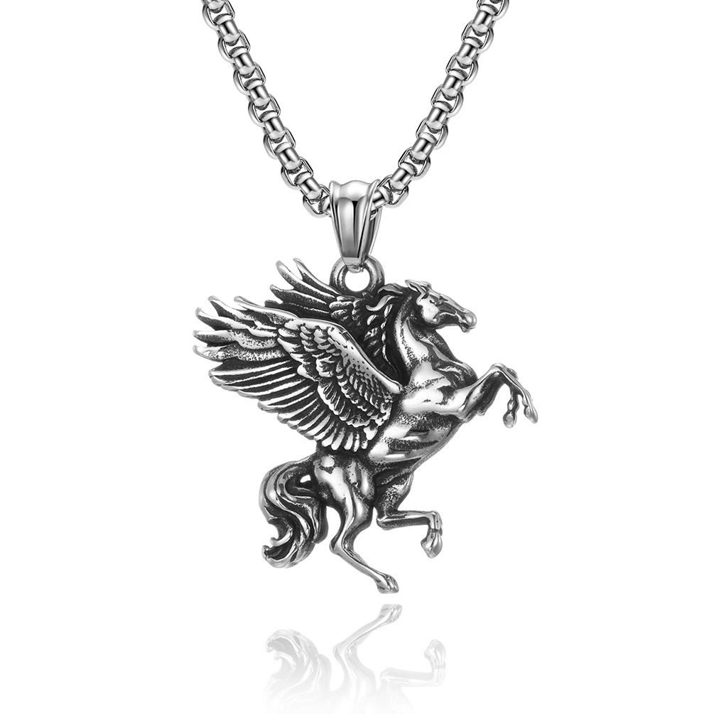 Greek Myth Pegasus Freedom Amulet Necklace