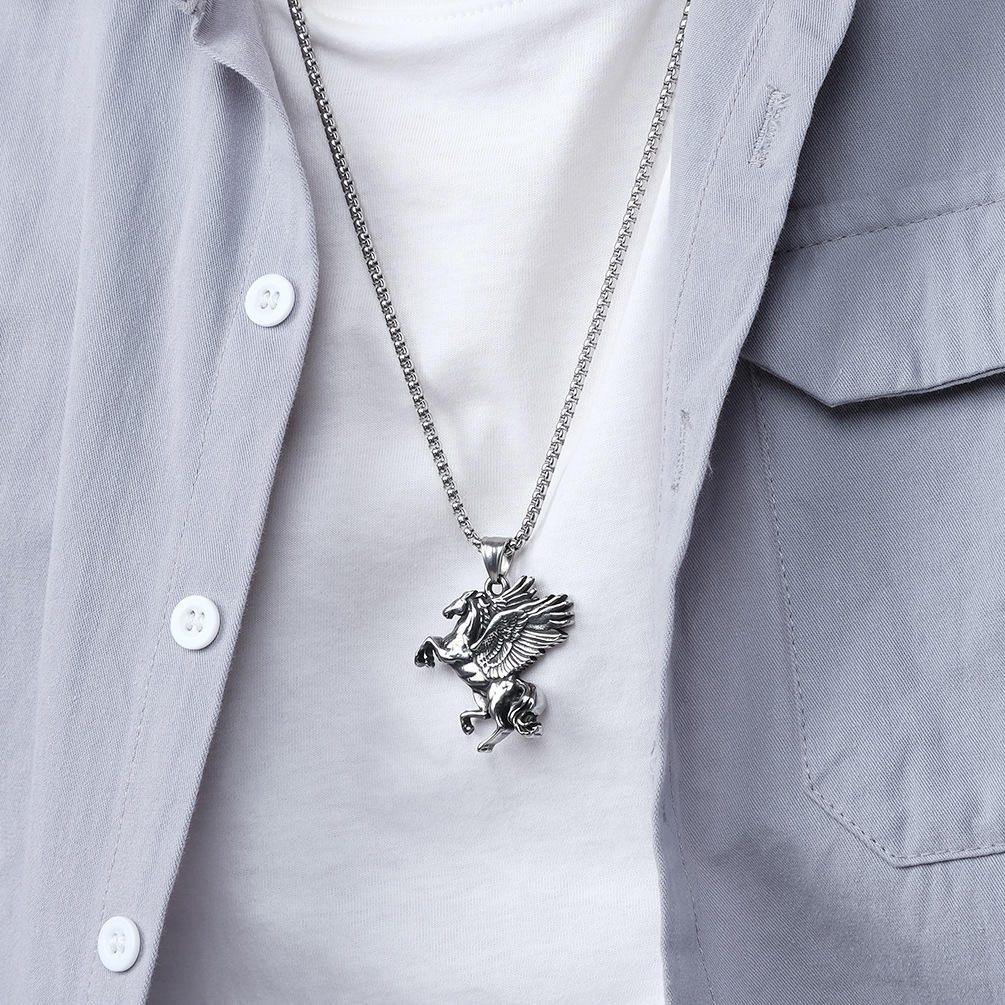 Greek Myth Pegasus Freedom Amulet Necklace — alternate